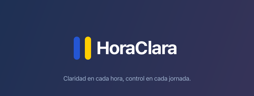Banner Facebook HoraClara — variante oscura