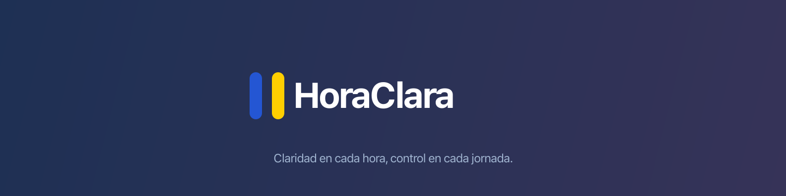 Banner LinkedIn HoraClara — variante oscura