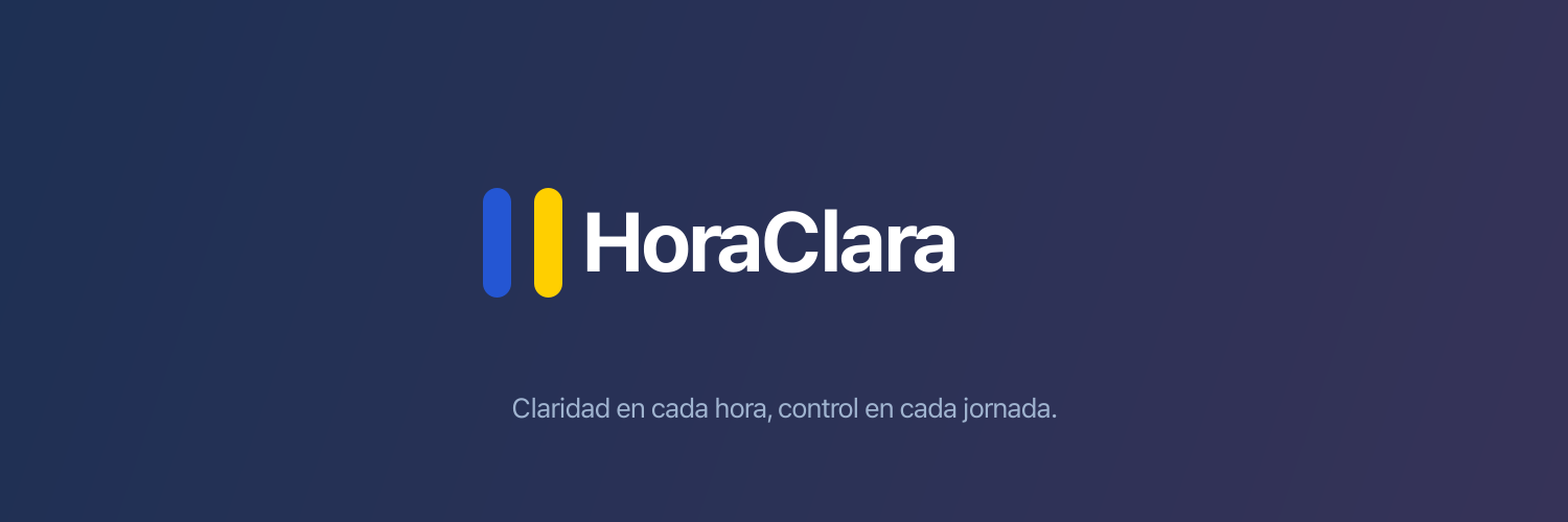 Banner X (Twitter) HoraClara — variante oscura